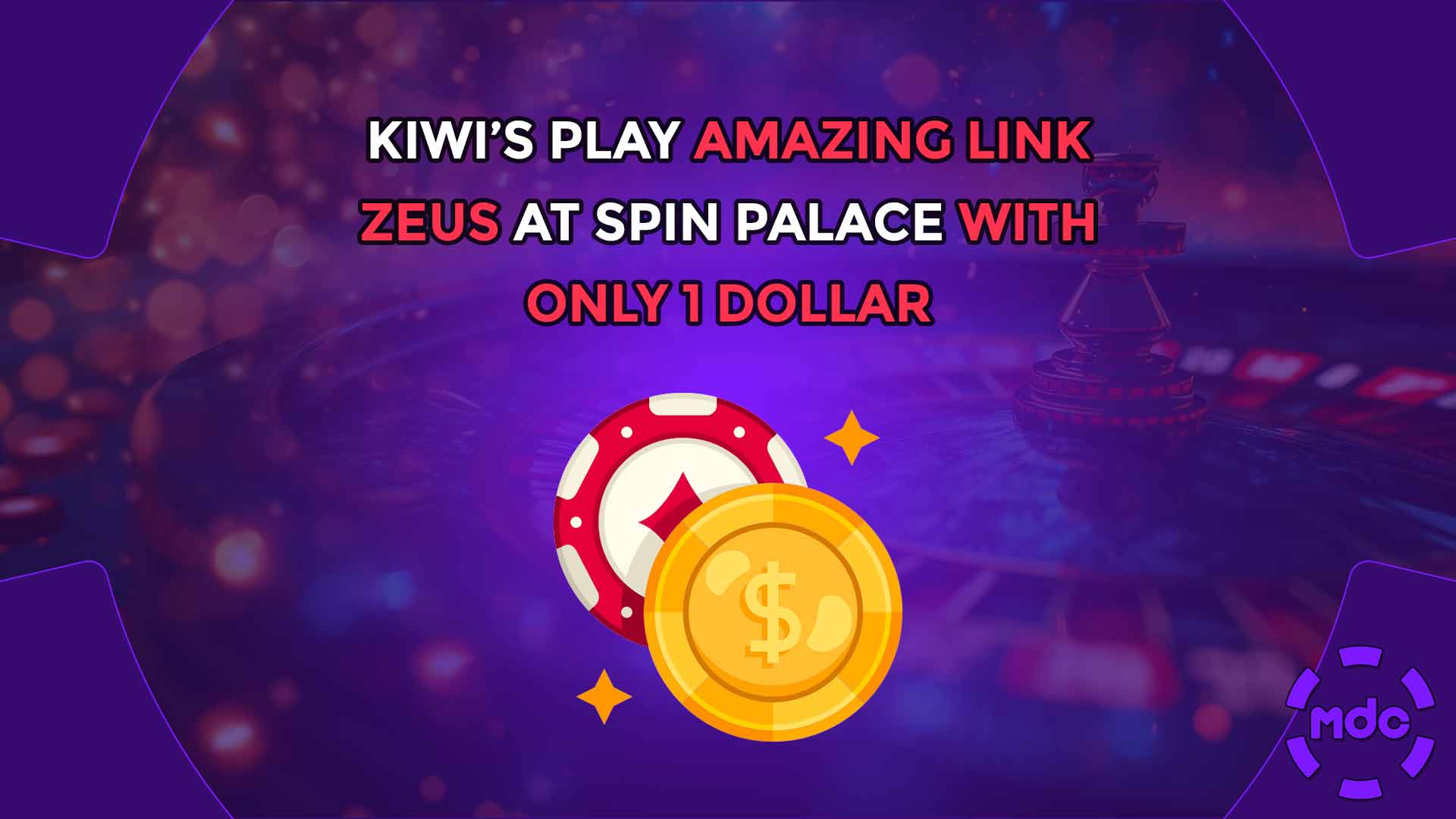 Kiwi’s Play Amazing Link Zeus at Spin Palace with Only 1 Dollar