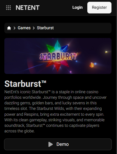 Netent StarBurst Game