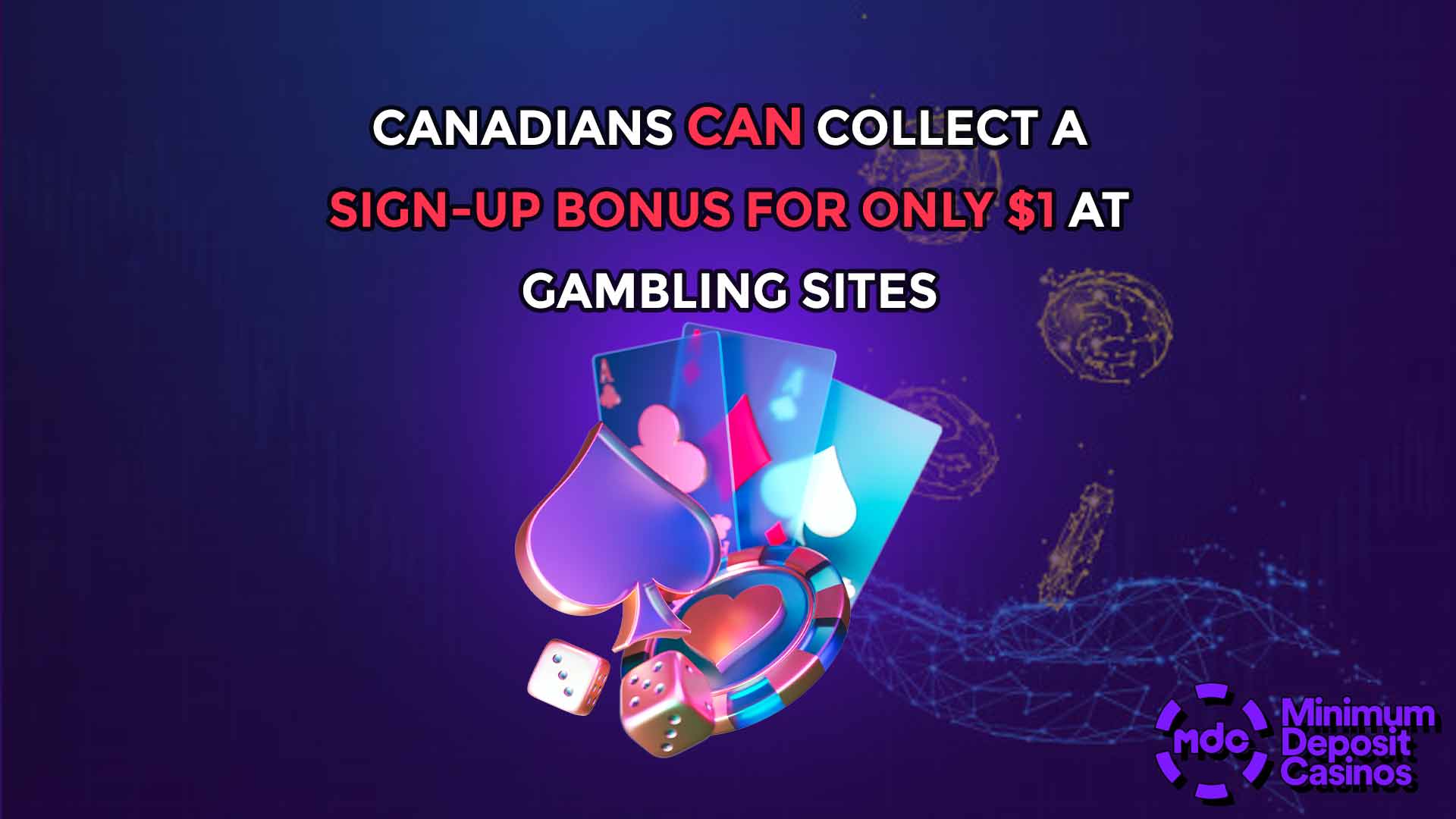 Canadians CAN collect a sign-up bonus for only $1 at gambling sites